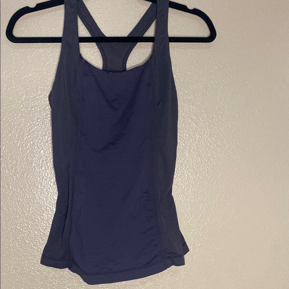 Lululemon Athletica Blue Racerback Fitted Tank Top